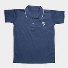 Boys' Teal Blue Polo Collar Preppy T-Shirt, Teal Blue, small