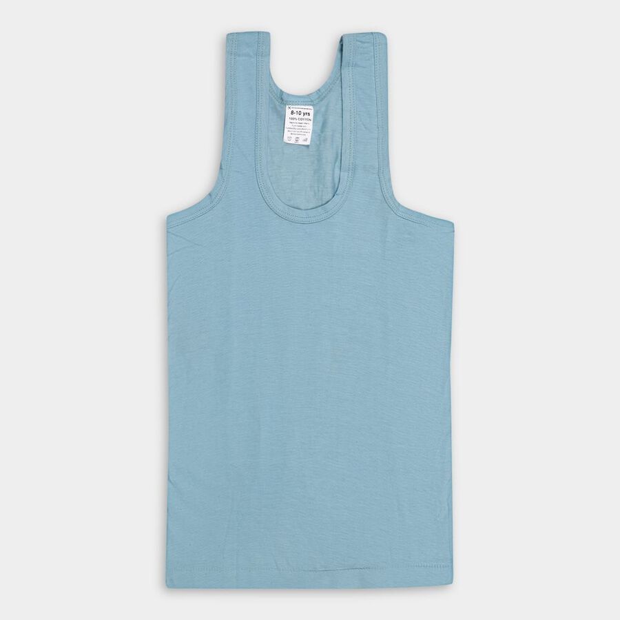 Boys' 100% Cotton Vest (Pack of 2), Light Blue, large image number null
