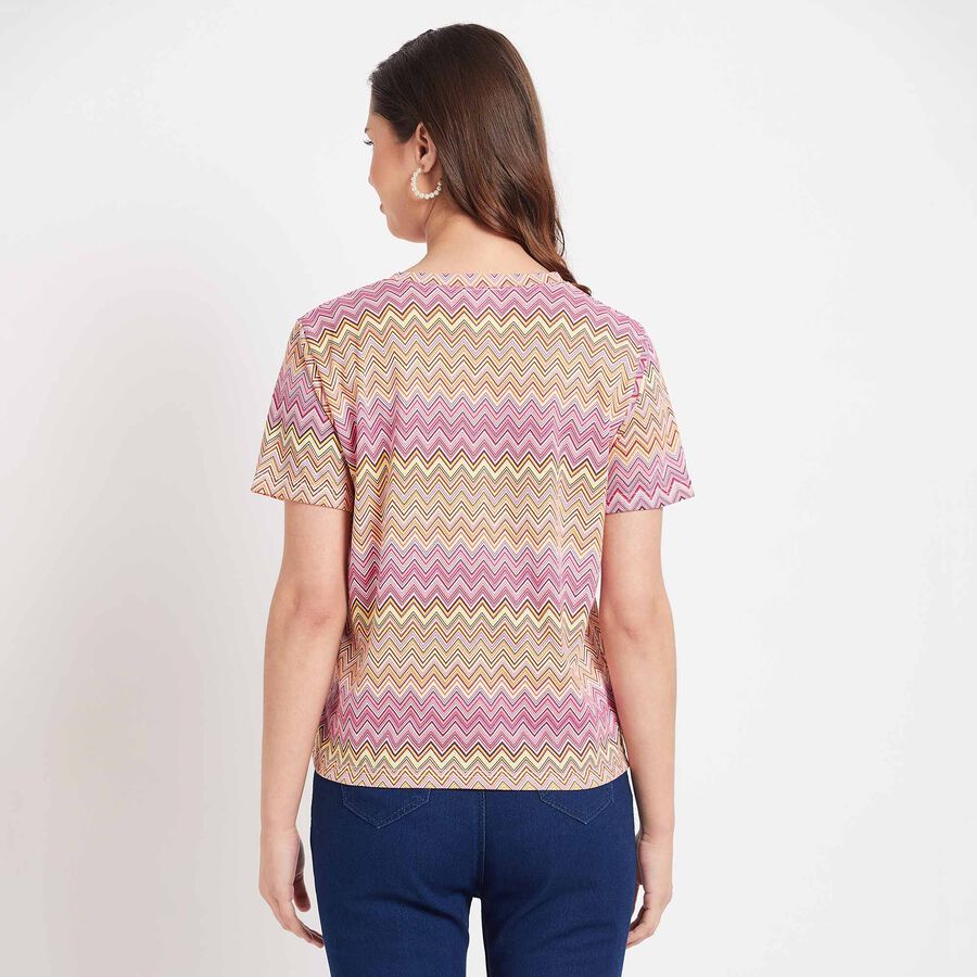 Round Neck T-Shirt, Pink, large image number null