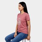 Ladies' Round Neck T-Shirt, गुलाबी, small