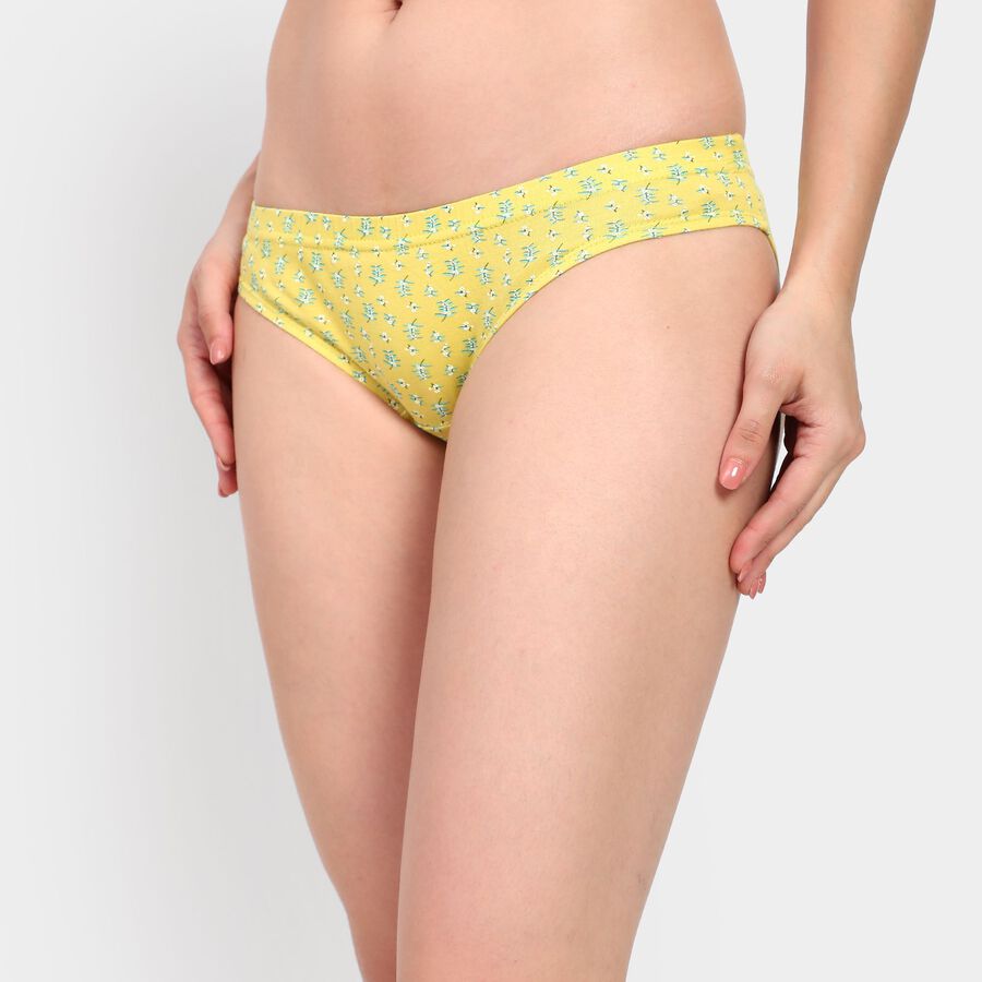 Ladies' 100% Cotton Panty, Yellow, large image number null