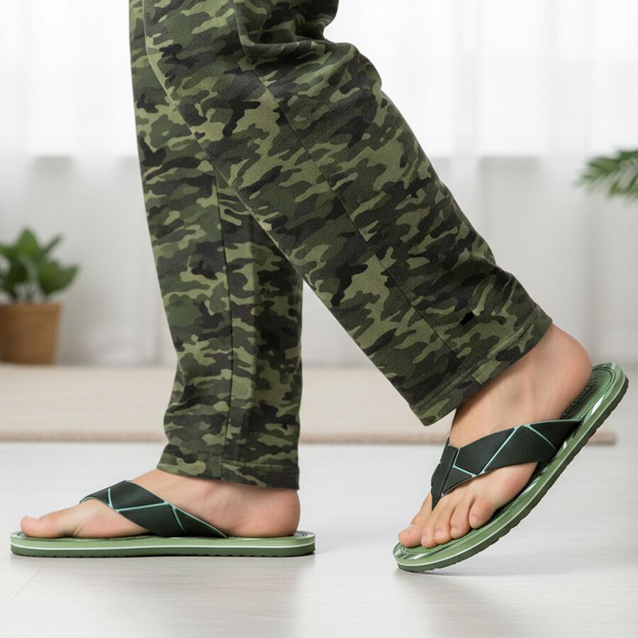 Men's Slipper, ओलिव, large