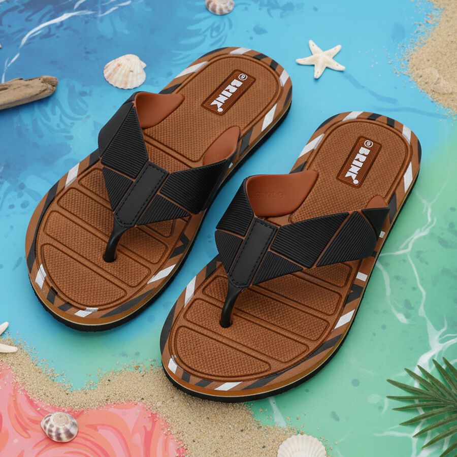 Men's Slipper, टैन, large