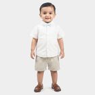 Infants' White 100% Cotton Round Neck Baba Suit, Off White, small