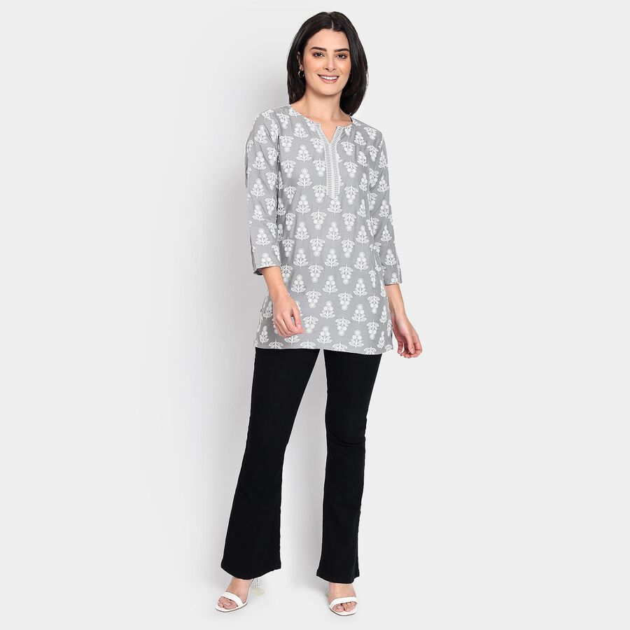 Ladies' Kurti , हल्का ग्रे, large image number null