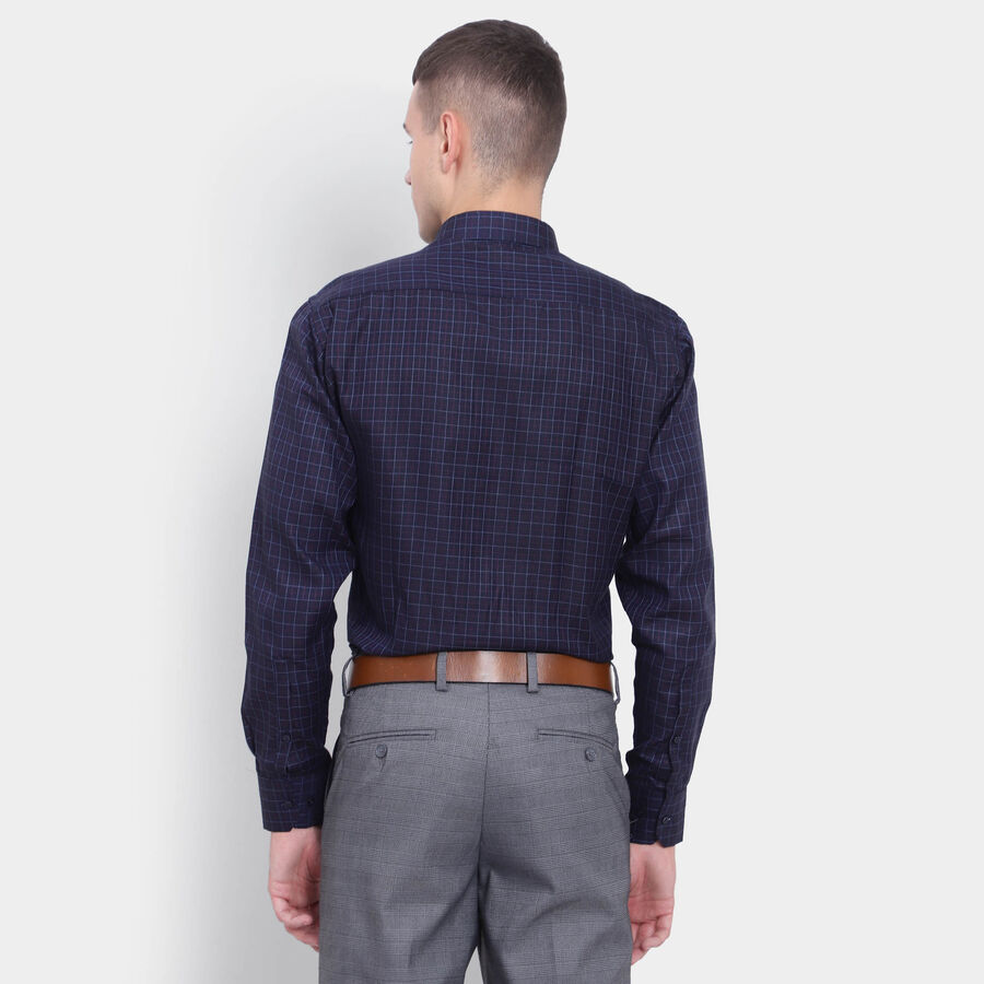 Checks Formal Shirt, Navy Blue, large image number null