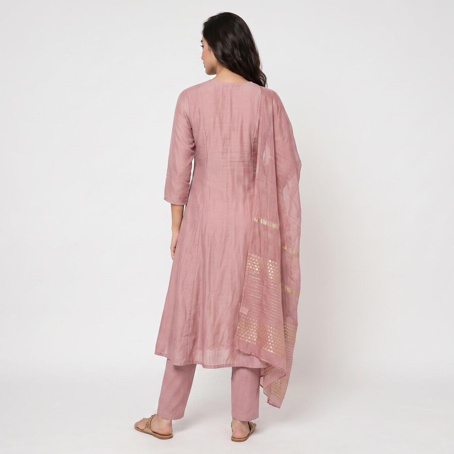 Women's Pink Embroidered Ethnic Set, Light Pink, large