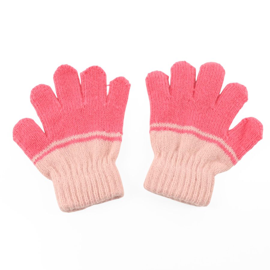 Girls' Gloves, Pink, large image number null