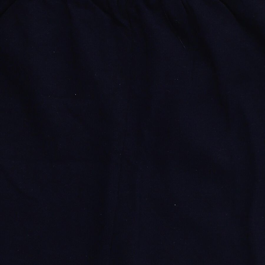 Infants' Navy Blue Regular Fit Graphic Printed Half Pant, Navy Blue, large