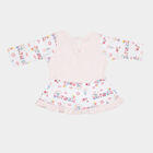 Infants Cotton Frock, Light Pink, small image number null