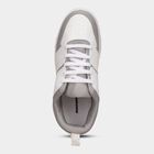 Men's Grey and White Lace-Up Casual Sneakers, Grey, small