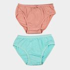 Girls' Blue Regular Fit Solid Panty, एक्वा, small