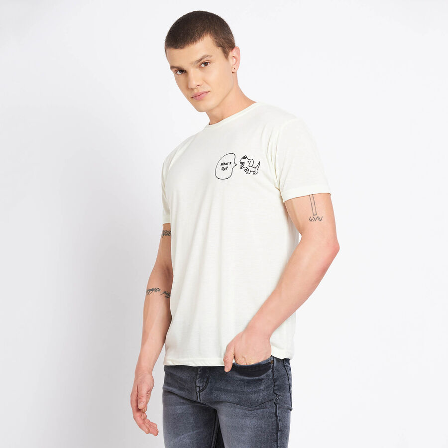 Round Neck T-Shirt, Yellow, large image number null