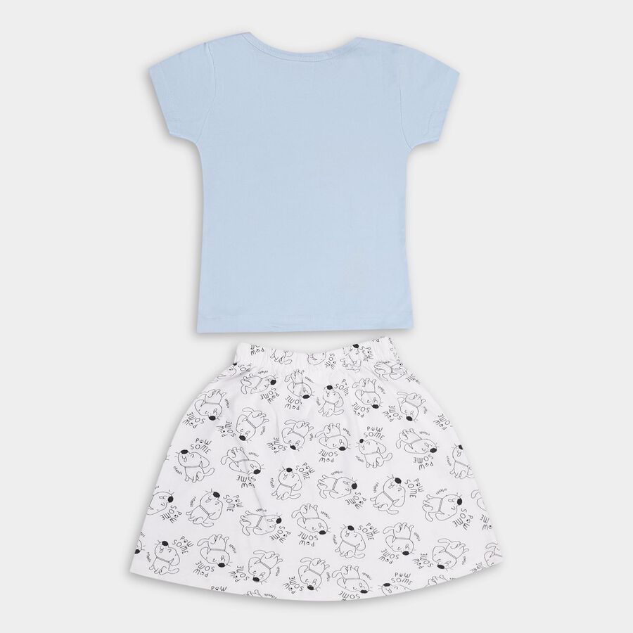 Girls' Top Skirt , Light Blue, large image number null