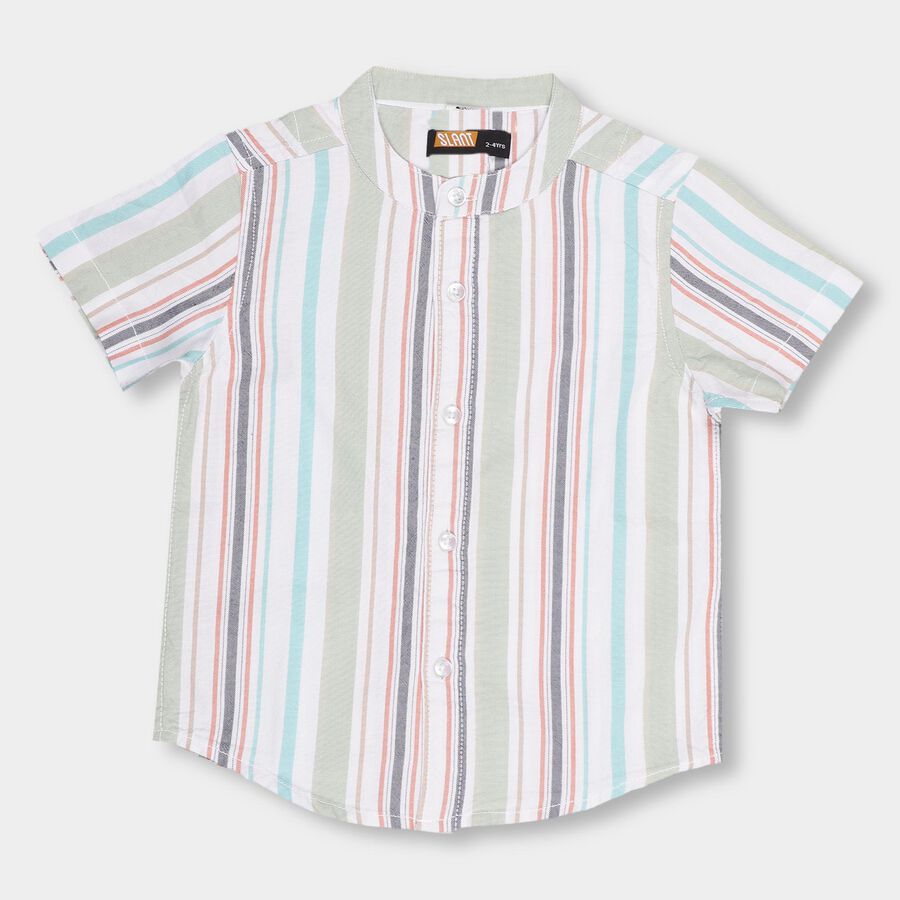Boys' 100% Cotton Casual Shirt , Light Green, large image number null