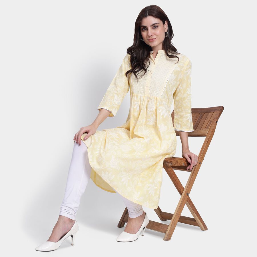Ladies' Kurta, Yellow, large image number null