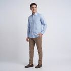 Men's Light Blue Spread Collar Casual Shirt, Light Blue, small