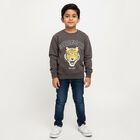 Boys' Sweatshirt, गहरा ग्रे, small image number null