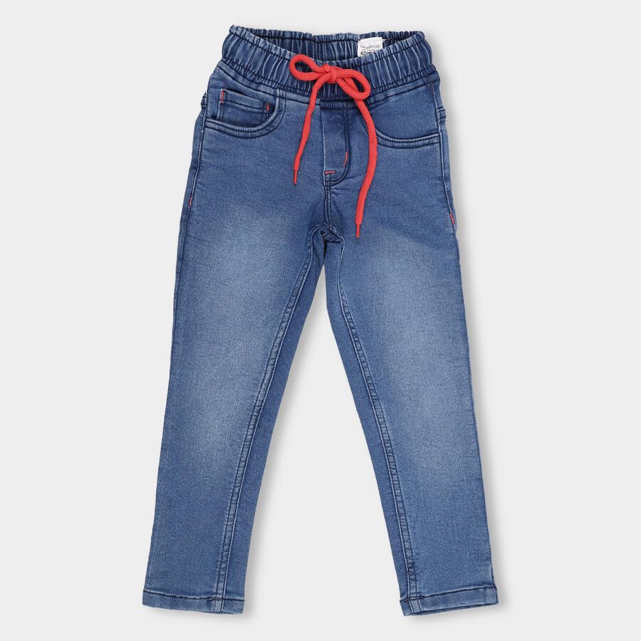 Girls' Jeans , Mid Blue, large
