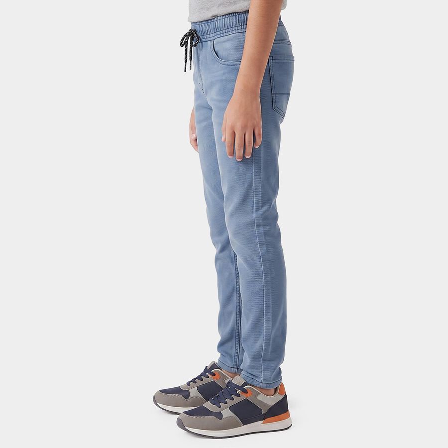 Boys Mid Blue Straight Fit Classic Jeans, मध्यम नीला, large