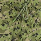 Boys' Muted Olive Green Printed Elastic Waist Bermuda Shorts, Olive, small image number null