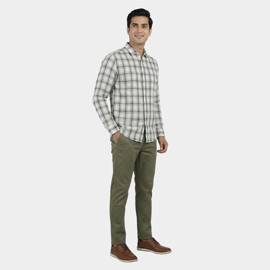 Men's Navy Blue Cotton Casual Shirt, नेवी ब्लू, large