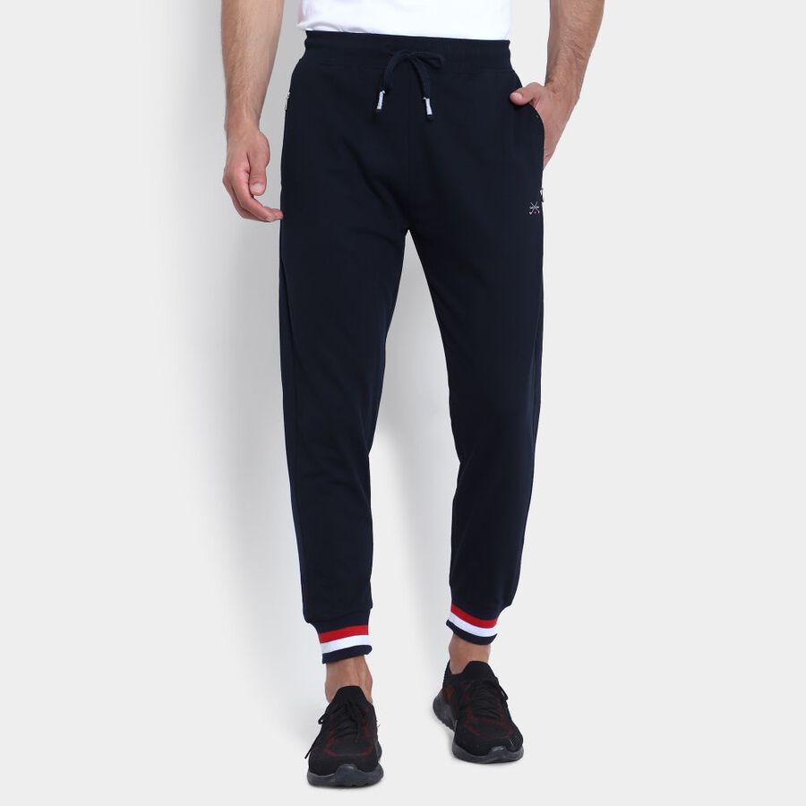 Solid Track Pants, Navy Blue, large image number null
