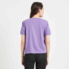 Printed Round Neck T-Shirt, Lilac, small image number null