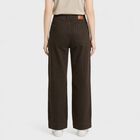 Women's Brown Wide Leg Fit Seam Detail Jeans, Brown, small
