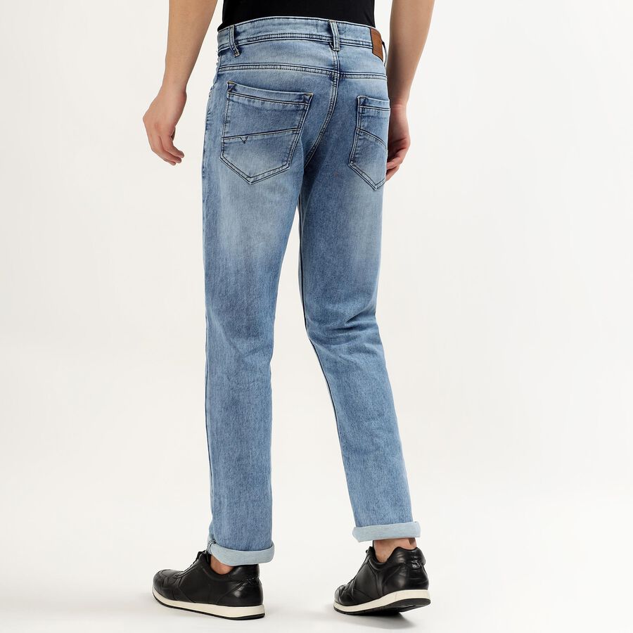 Men's Light Blue Regular Fit Classic Jeans, हल्का नीला, large image number null