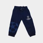 Boys' Navy Blue Jogger Fit Sports Print Pyjama, Navy Blue, small