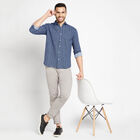 Cotton Printed Casual Shirt, Navy Blue, small image number null