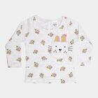 Infants Cotton Printed T-Shirt, Ecru Melange, small image number null