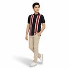 Boys Deep Midnight Navy Blue Cotton Polo Neck Casual T-Shirt, नेवी ब्लू, small image number null