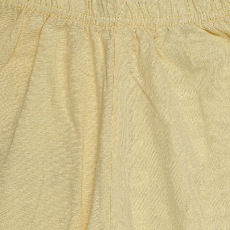 Infants' Yellow Regular Fit Graphic Printed Pyjama, पीला, large