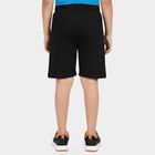 Boys Black Regular Fit Printed Bermuda Shorts, काला, small