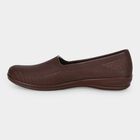 Women's Brown Slip-On Loafers, Brown, small