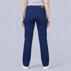 Women's Blue Skinny Fit High Rise Jeans, गहरा नीला, small