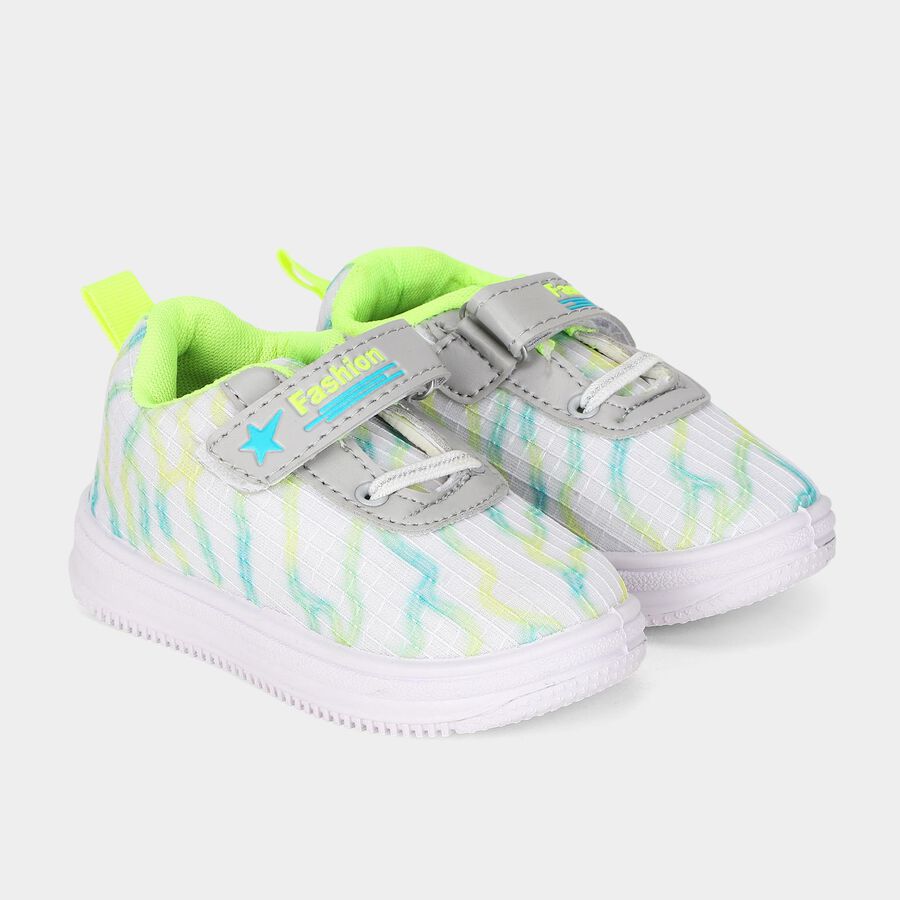 Boys' Green Velcro Casual Sneakers, हरा, large