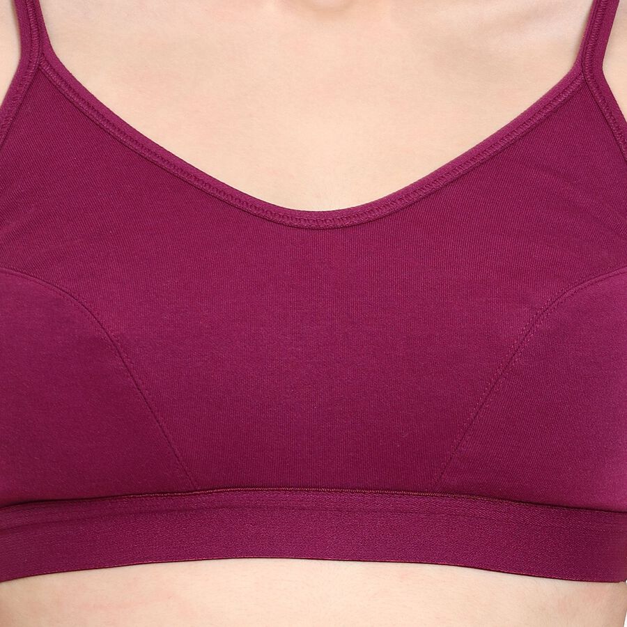 Ladies' Non-Padded Bra, वाइन, large image number null