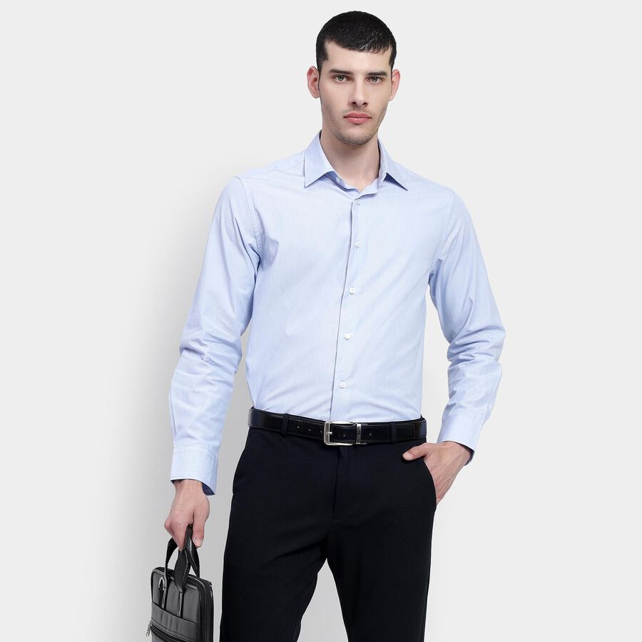 Men's 100% Cotton Formal Shirt , हल्का नीला, large image number null