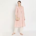 Ladies' Cotton Kurta, हल्का गुलाबी, small image number null