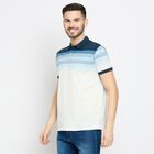 Men's Collared Half Sleeves T-Shirt , Mid Blue, small image number null