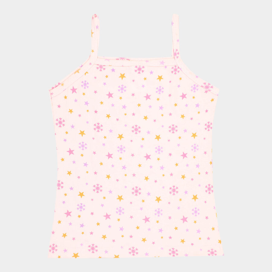 Girls Cotton Vest, Pink, large image number null
