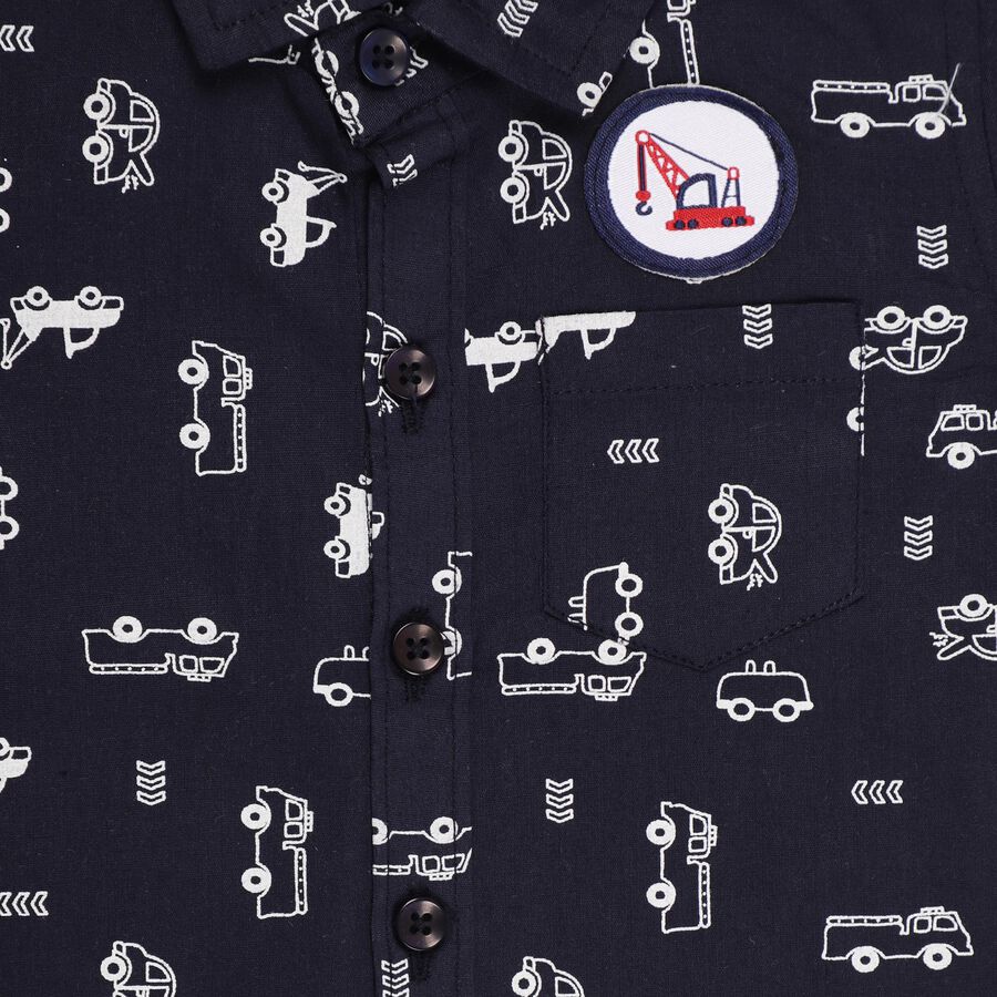 Infants' 100% Cotton Shirt , Navy Blue, large image number null