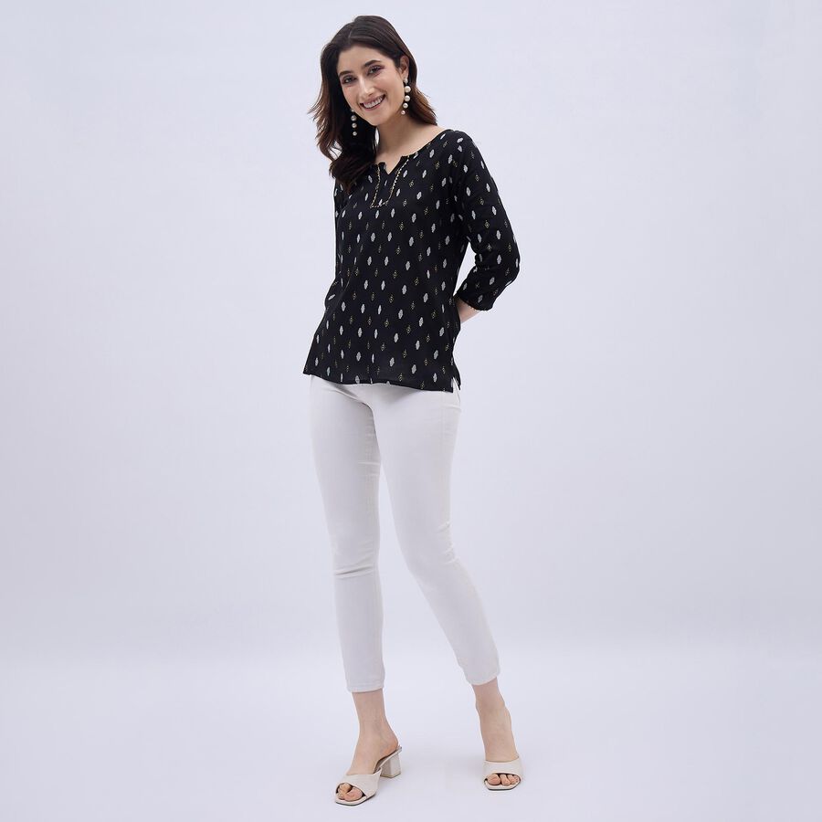 Ladies' Kurti, Black, large image number null