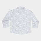 Infants Cotton Printed Casual Shirt, White, small image number null