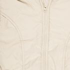 Girls' Soft Beige Hooded Casual Jacket, Beige, small image number null