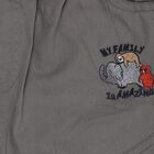 Infants Muted Charcoal Grey Elastic Waist Jogger Trousers, हल्का ग्रे, small image number null