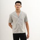 Men's Light Grey Cotton Regular Collar Casual Shirt, Light Grey, small image number null